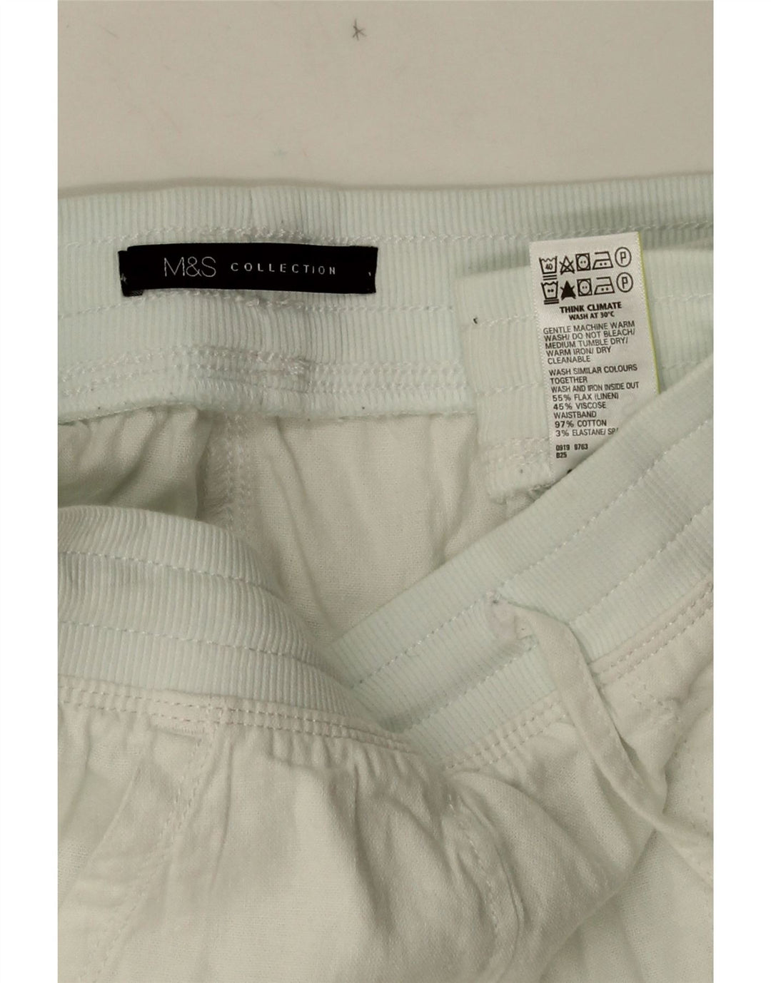 Pantaloncini chino da donna MARKS & SPENCER UK 10 Small W28 White Colourblock
