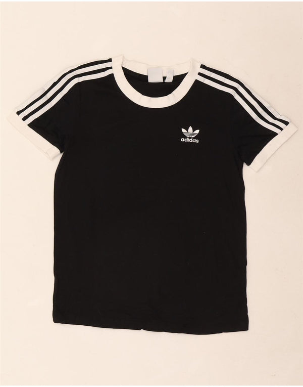 T-shirt da donna Adidas Top UK 6 XS colore nero in cotone colorblock