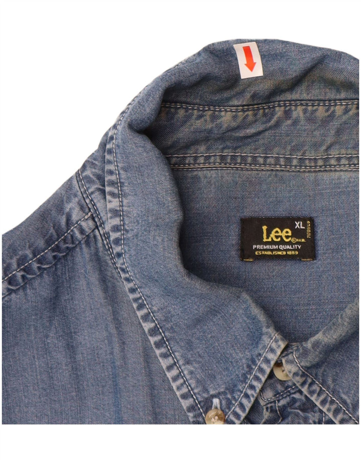 Camicia da uomo LEE XL Tencel blu