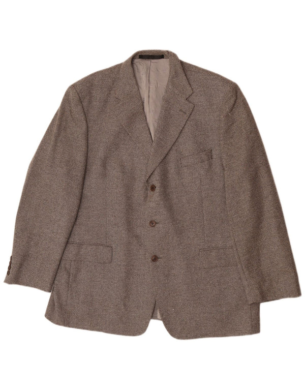 Giacca blazer a 3 bottoni da uomo Marks & Spencer UK 46 XL lana grigia
