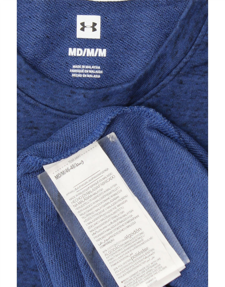 Felpa grafica da uomo Under Armour, maglione, cotone chiazzato blu medio