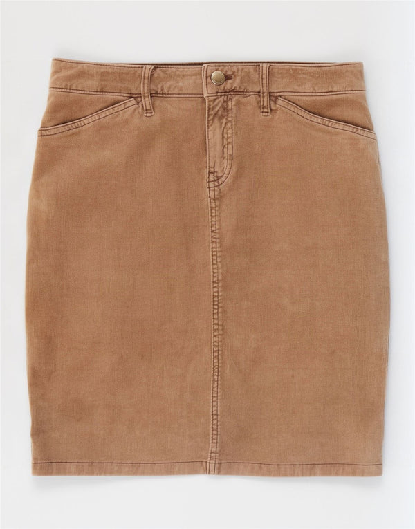 Gonna a tubino in velluto a coste da donna Tommy Hilfiger US 6 Medium W30 Cotone marrone