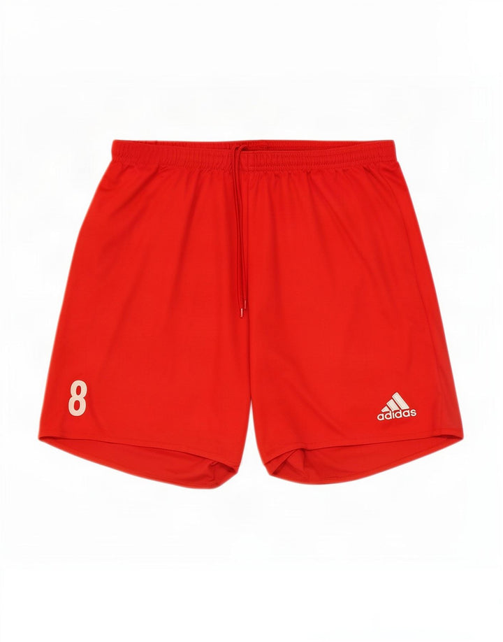 Pantaloncini sportivi Adidas Climalite da uomo grandi in poliestere rosso