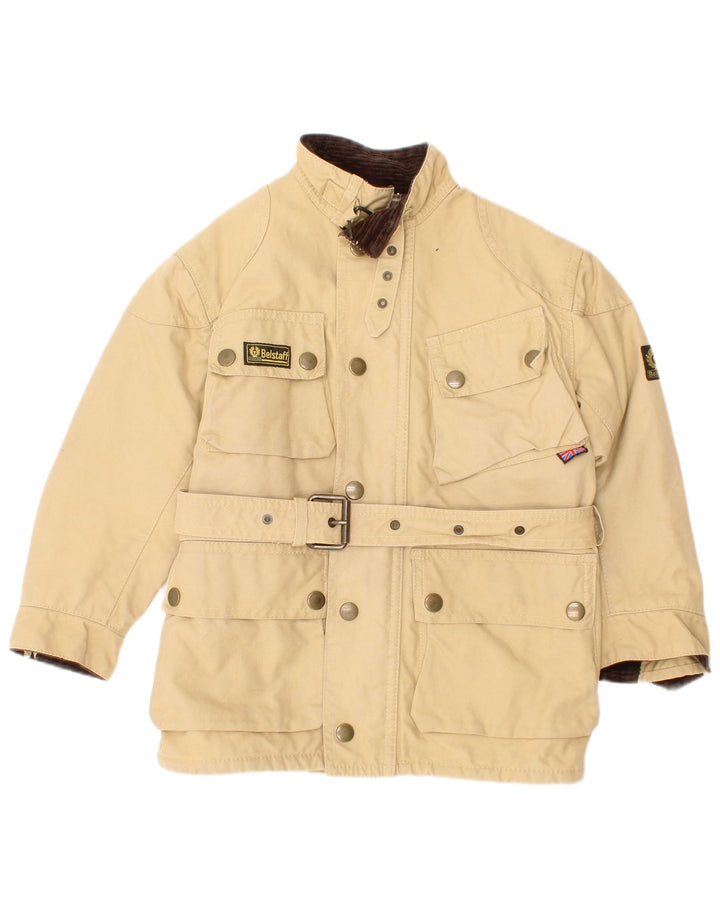Giacca utility Belstaff per ragazzi 3-4 anni Biker in cotone beige