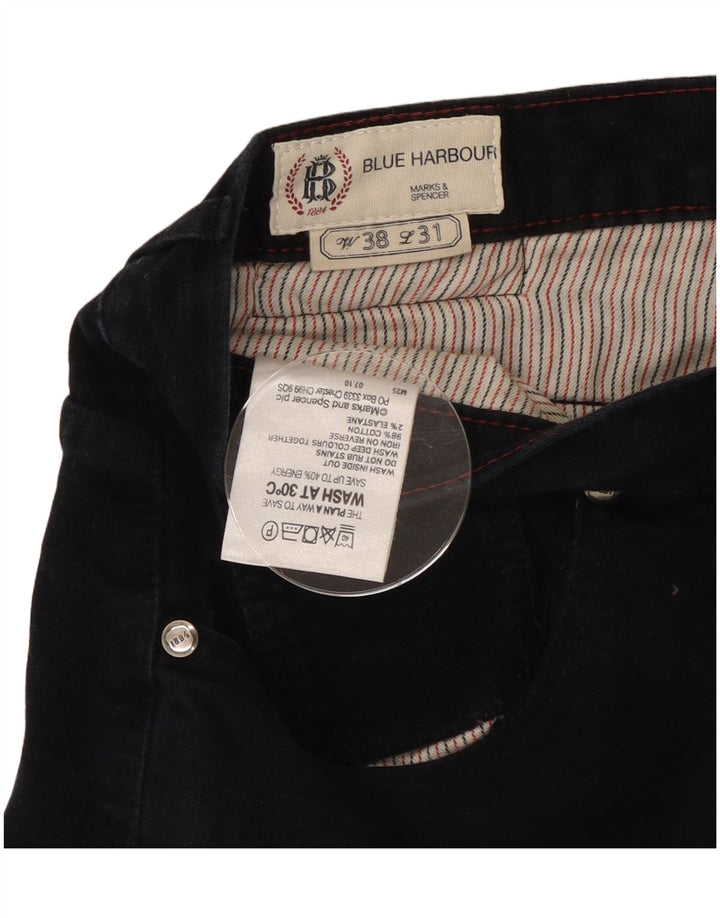 Pantaloni casual Marks & Spencer da uomo Blue Harbour W38 L29 Blu Navy