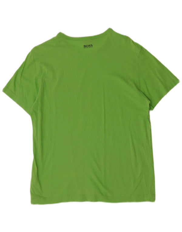 T-shirt grafica da uomo con vestibilità regolare Hugo Boss Top in cotone verde medio