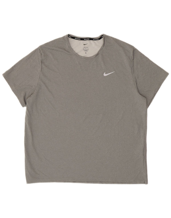 T-shirt NIKE da uomo Dri Fit Top XL grigio poliestere