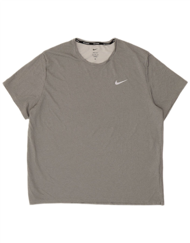 T-shirt NIKE da uomo Dri Fit Top XL grigio poliestere