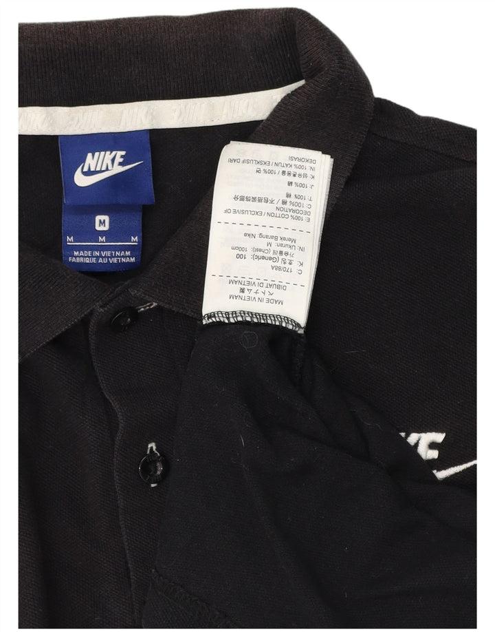Polo NIKE da uomo in cotone nero medio