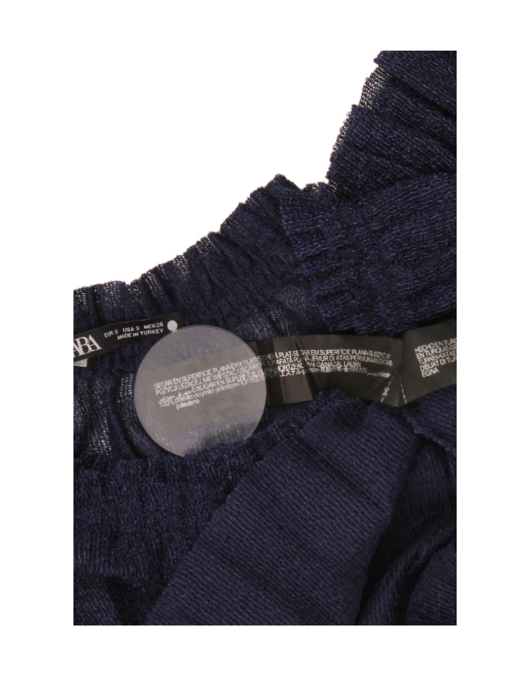 Camicetta oversize a maniche lunghe da donna Zara UK 10 Small Blu Navy