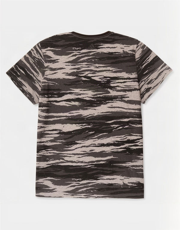 T-shirt grafica Adidas Climalite da uomo 2XL in cotone mimetico grigio
