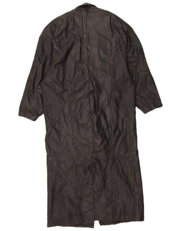 Cappotto in pelle oversize da donna Winlit UK 14 medio nero