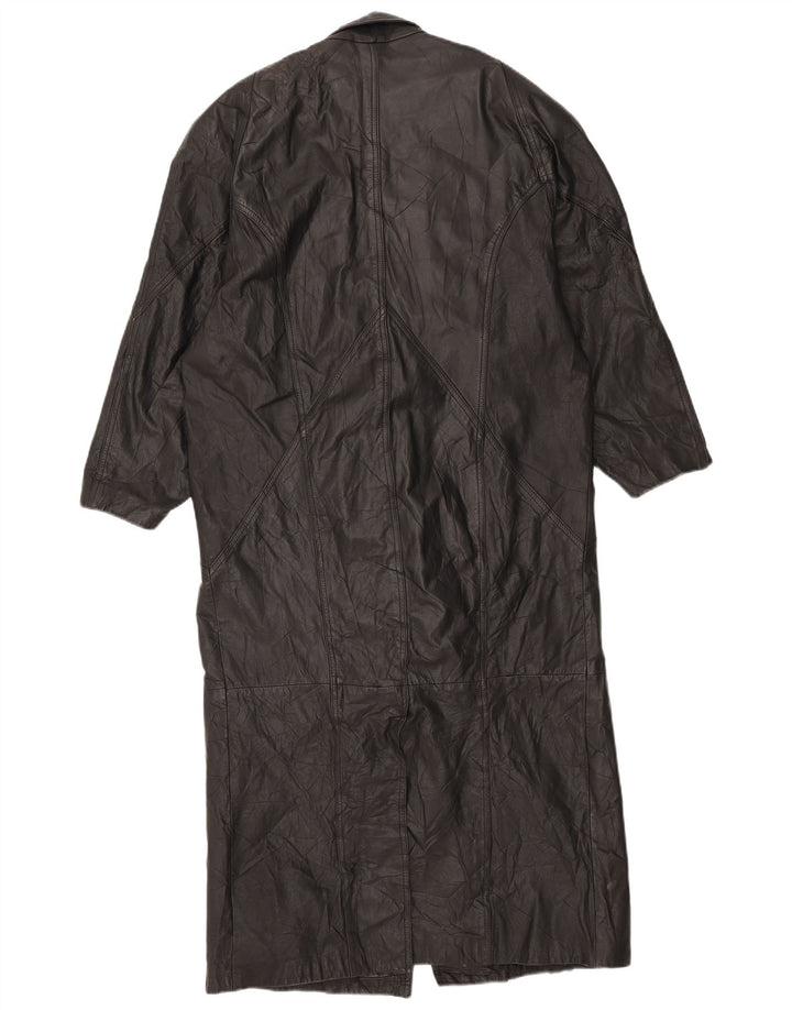 Cappotto in pelle oversize da donna Winlit UK 14 medio nero