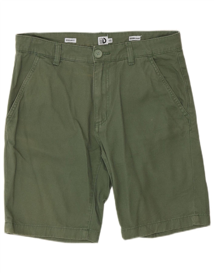 Pantaloncini chino vestibilità regolare da uomo di Dack IT 46 piccoli W30 cotone verde