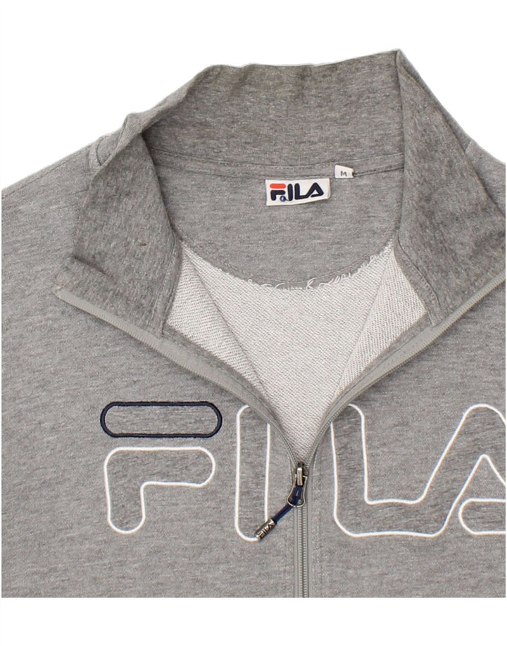 FILA Mens Graphic Tracksuit Top Jacket Medium Grey Cotton Vintage Fila and Second-Hand Fila from Messina Hembry 