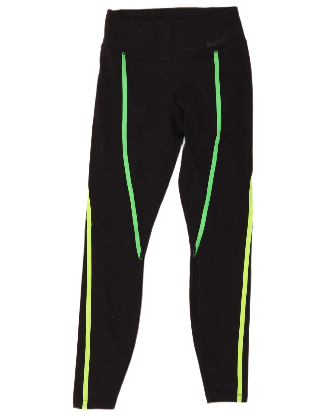 Leggings Dri Fit da donna NIKE UK 8 Small nylon color block nero