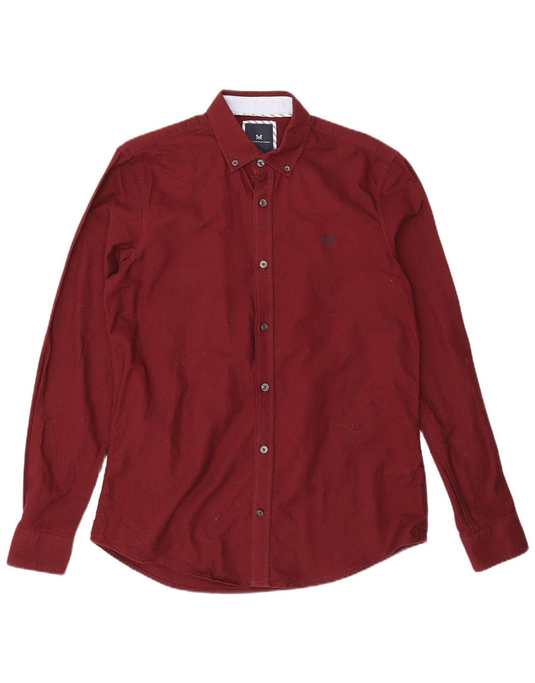 Crew Clothing Camicia slim fit da uomo in cotone bordeaux medio