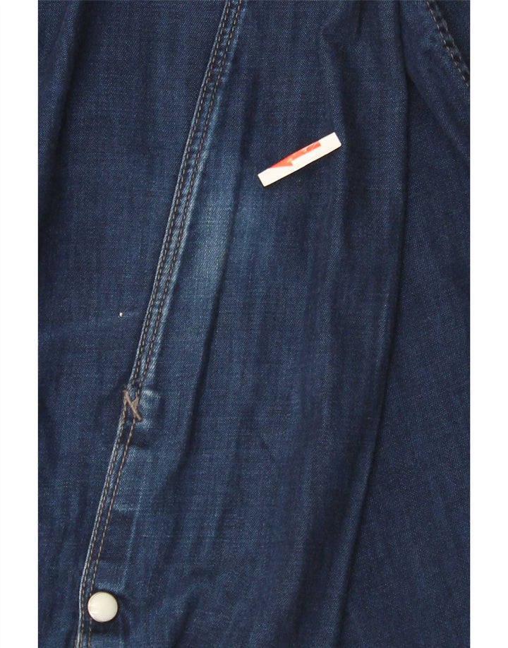 Camicia di jeans da uomo G-Star in cotone blu medio