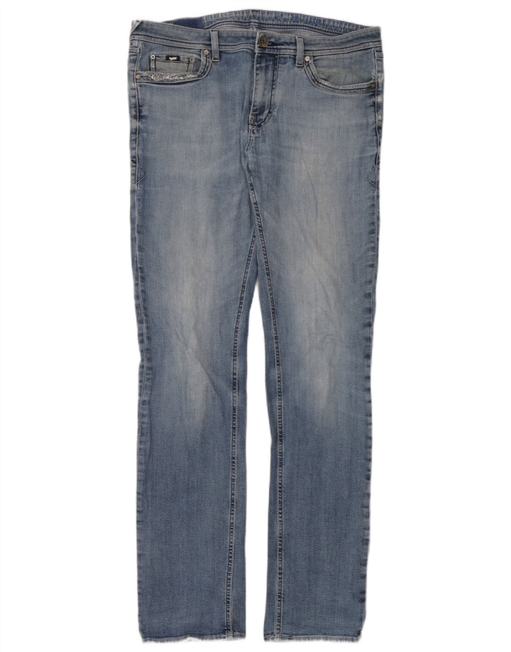 Jeans dritti da uomo Gas W34 L34 in cotone blu