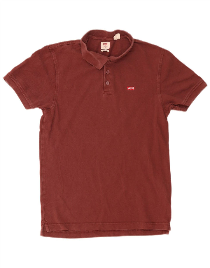 Polo Levi's da uomo standard piccola in cotone marrone