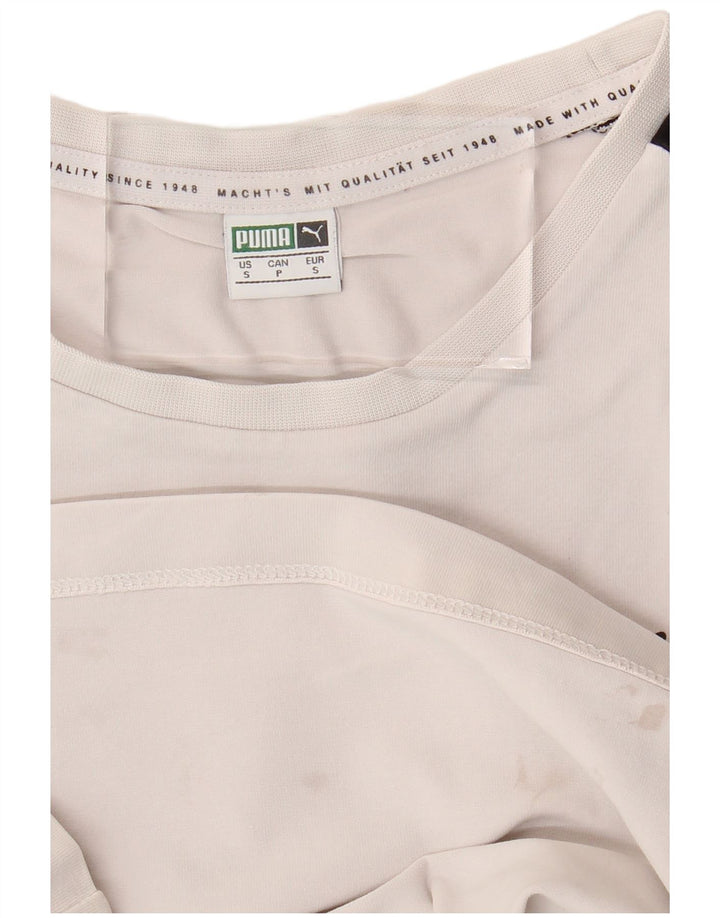 T-shirt corta da donna PUMA UK 10 Small White Colourblock