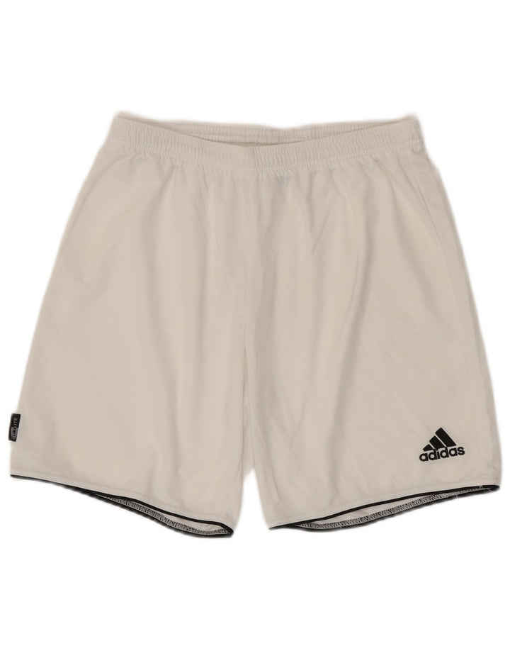 Pantaloncini sportivi ADIDAS Climalite da uomo, poliestere bianco medio