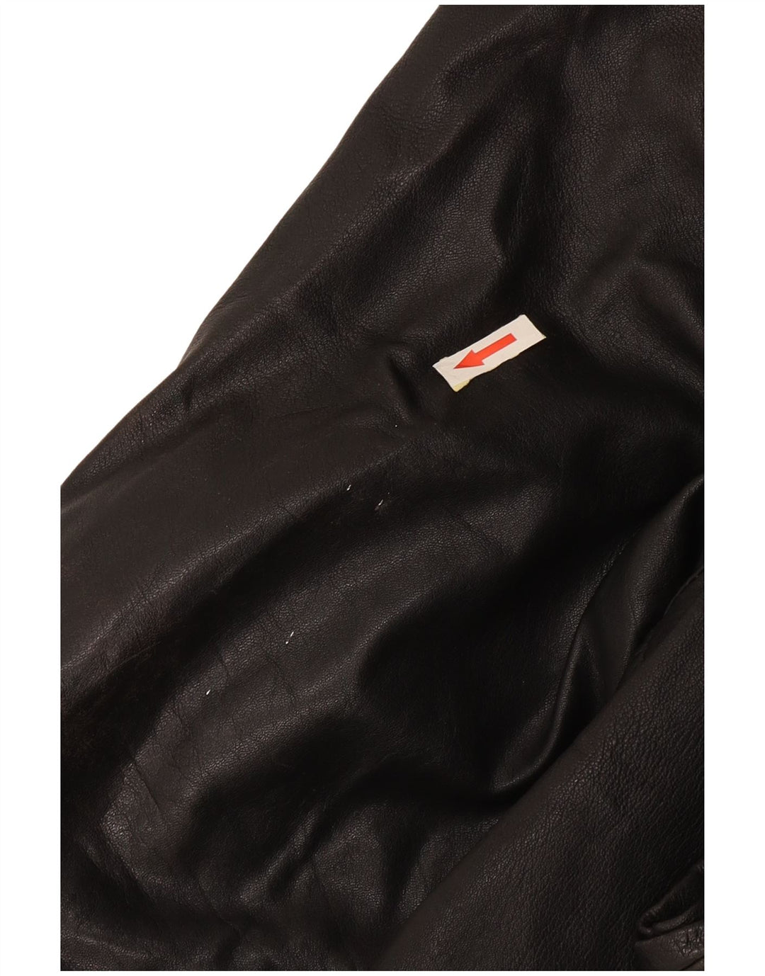 Giacca in pelle doppiopetto vintage da uomo UK 42 XL nera