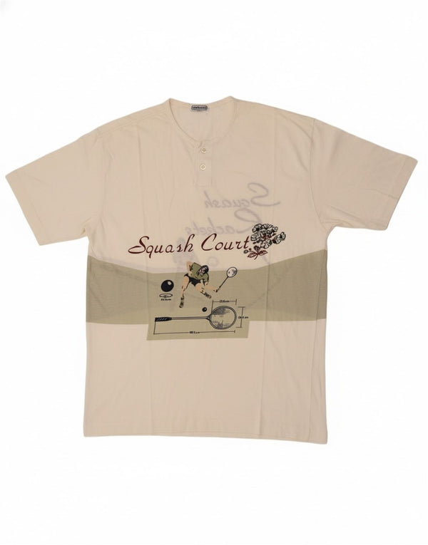 T-shirt grafica da uomo Cacharel Top grande bianca