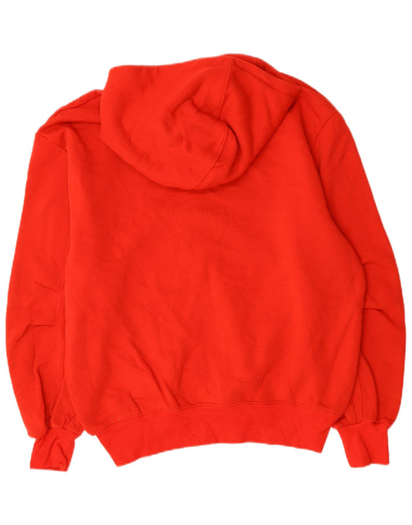 Maglione con cappuccio e zip oversize da donna Zara UK 10 piccolo in cotone rosso