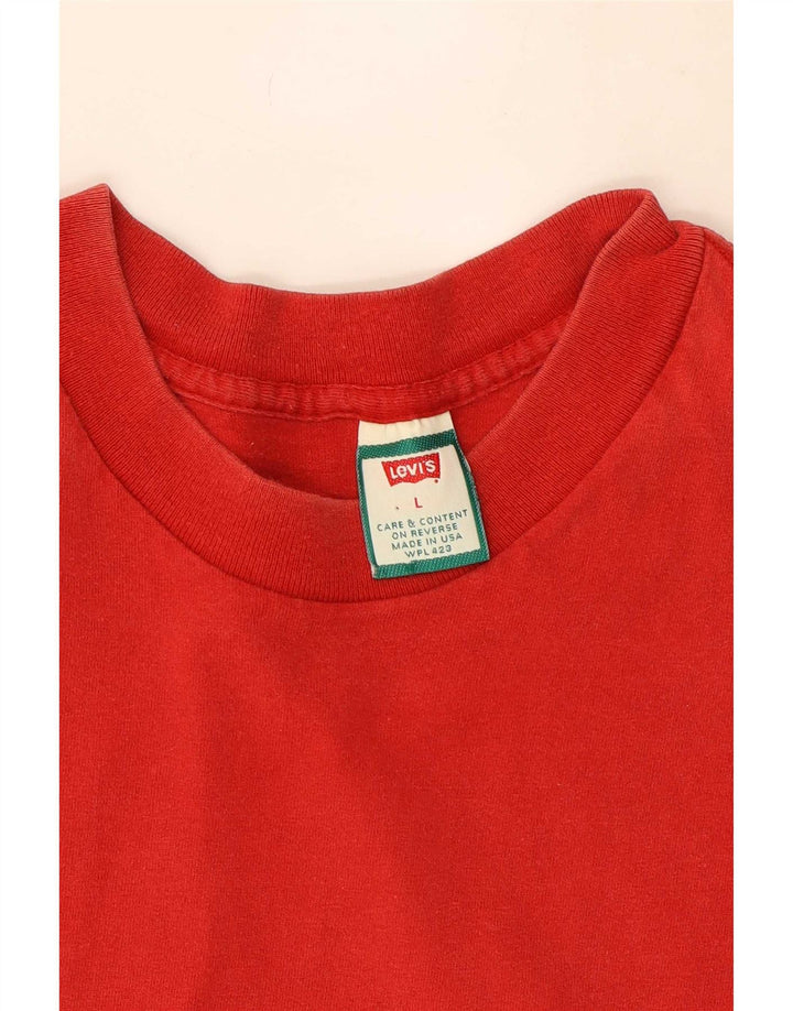 T-shirt grafica da uomo Levi's Top grande in cotone rosso