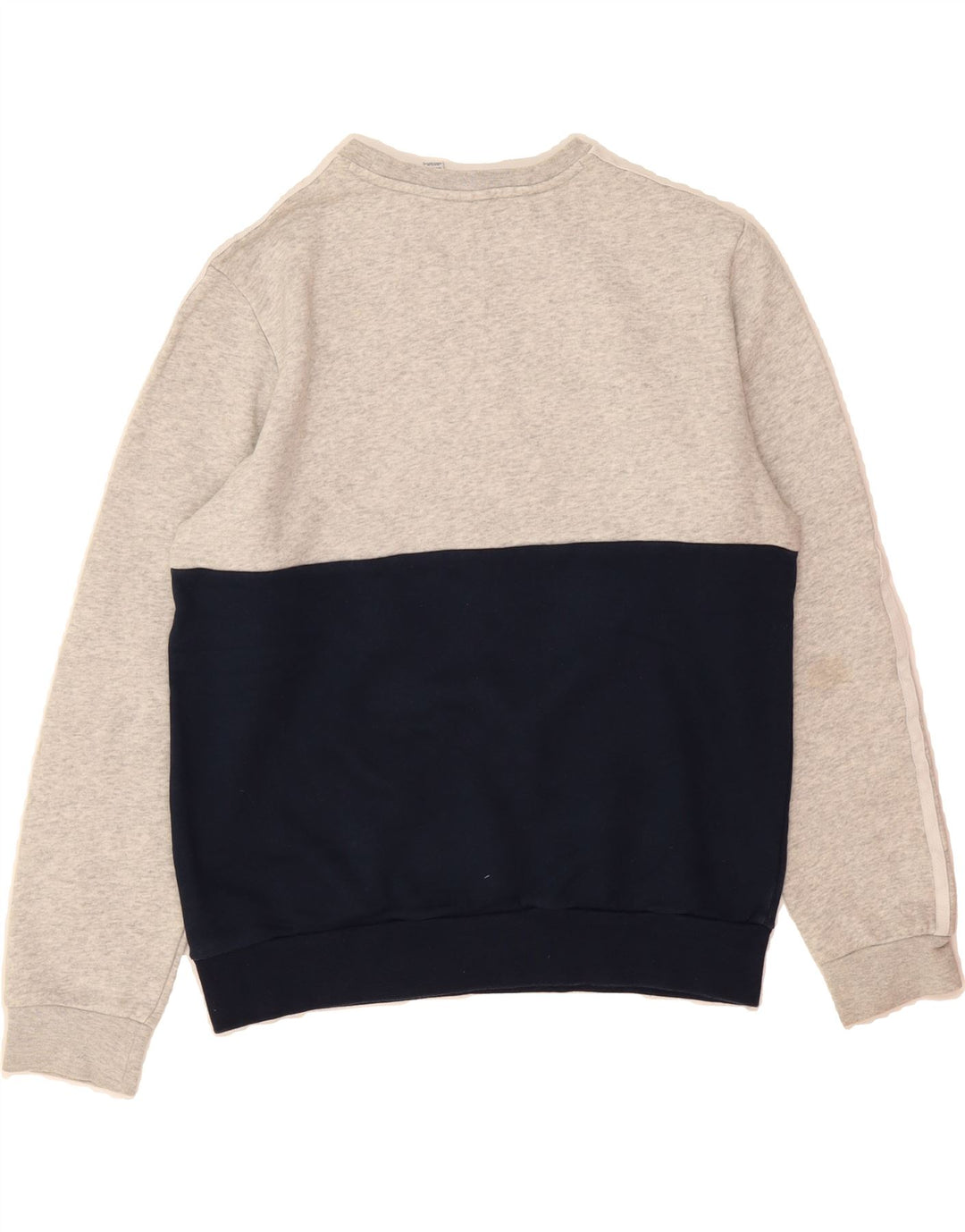 ADIDAS Boys Sweatshirt Jumper 13-14 Years Grey Colourblock Cotton Vintage Adidas and Second-Hand Adidas from Messina Hembry 