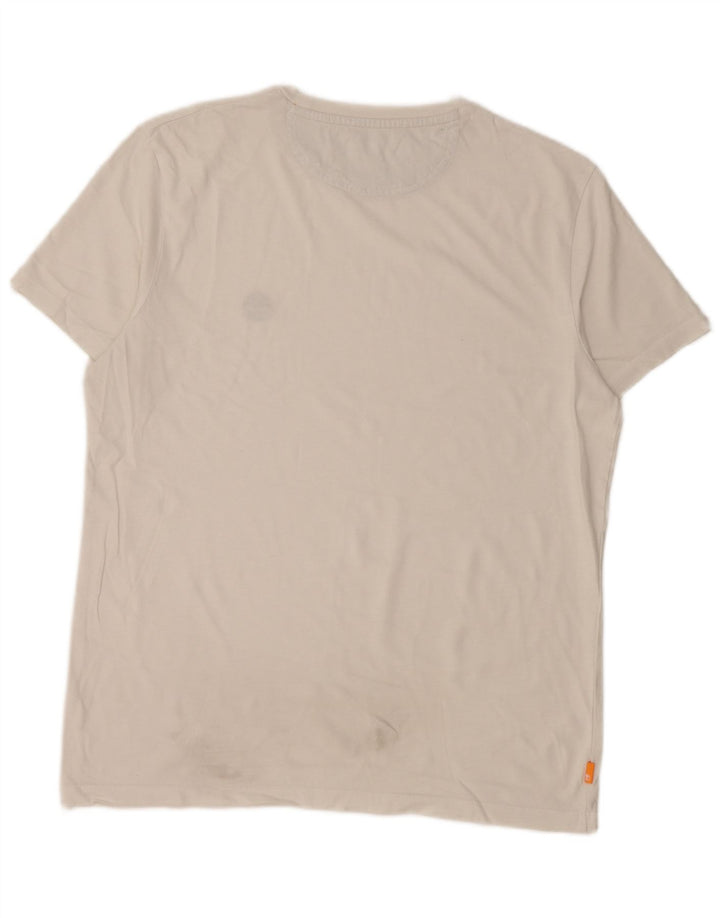 T-shirt da uomo slim fit Timberland Top grande in cotone bianco