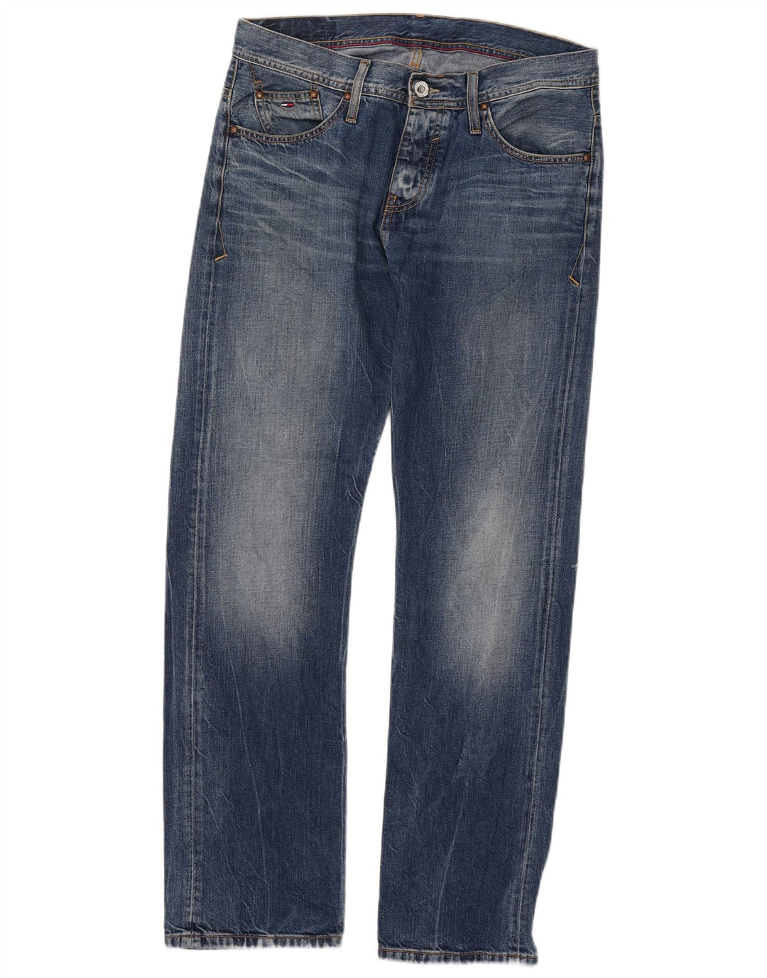 Jeans dritti da uomo Tommy Hilfiger W33 L32 cotone blu