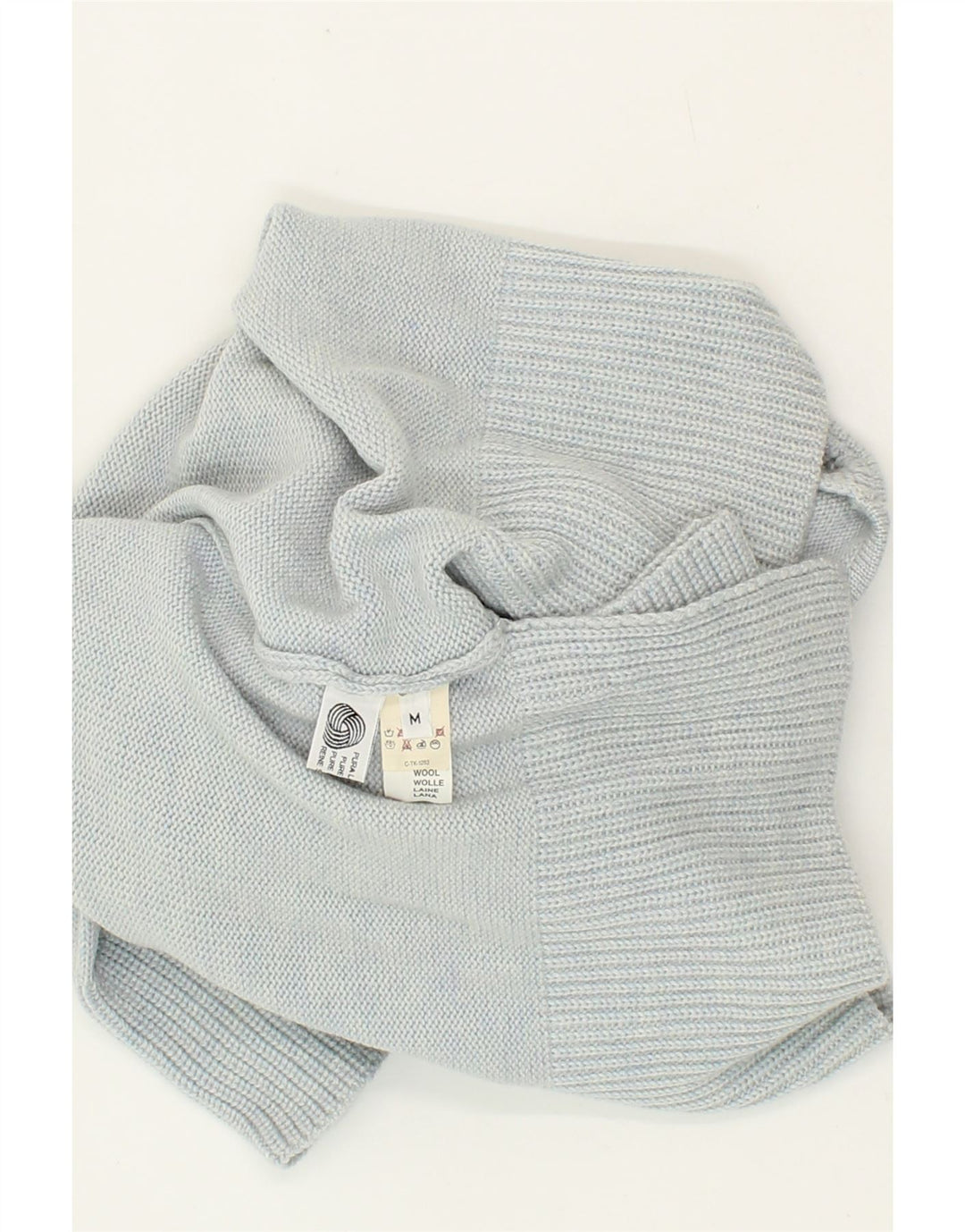 PENNY PULL Womens V-Neck Jumper Sweater UK 14 Medium Blue Wool Vintage Penny Pull and Second-Hand Penny Pull from Messina Hembry 