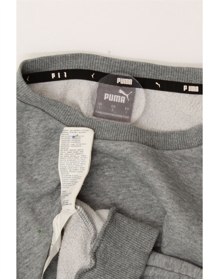 PUMA Mens Sweatshirt Jumper Large Grey Cotton Vintage Puma and Second-Hand Puma from Messina Hembry 