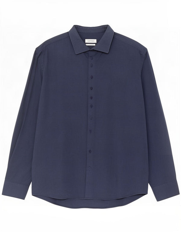Camicia da uomo Calvin Klein taglia 44 XL cotone blu navy