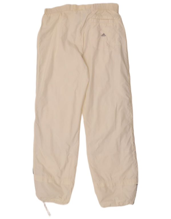 Pantaloni impermeabili Adidas da uomo grandi in poliammide bianco sporco