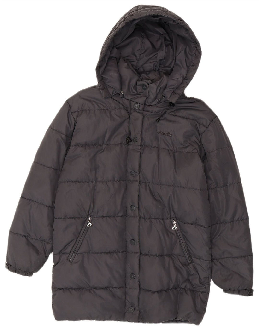 Cappotto imbottito oversize con cappuccio da donna Ellesse UK 6 XS nylon grigio
