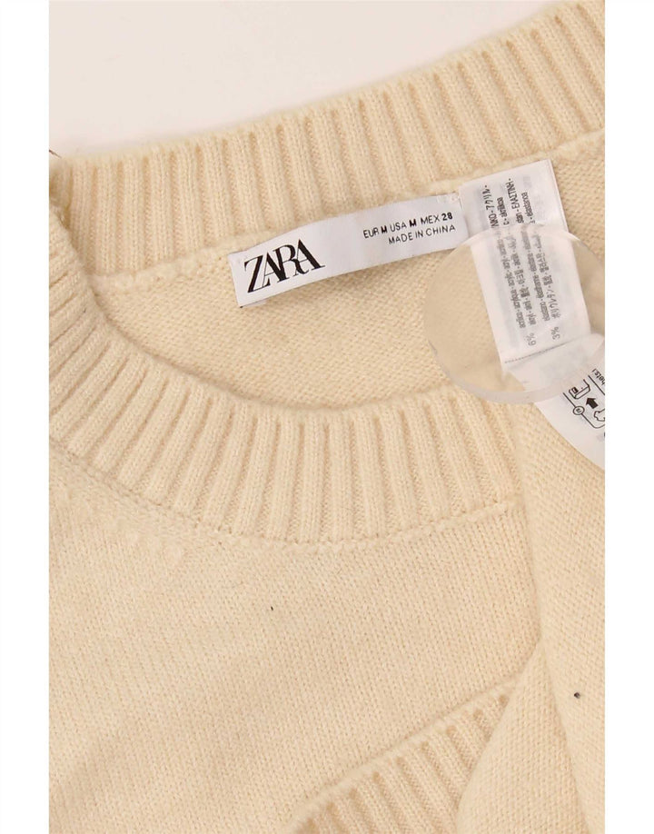 Canotta da donna Zara UK 14 Acrilico bianco medio