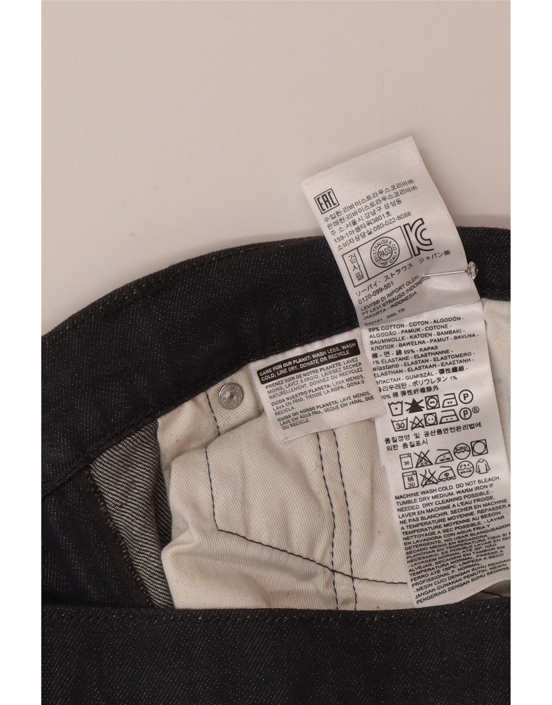 Jeans Levi's Uomo 511 Slim W34 L32 Cotone Grigio