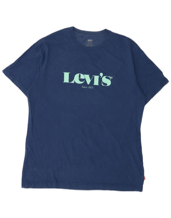 T-shirt grafica rilassata da uomo Levi's Top blu navy medio