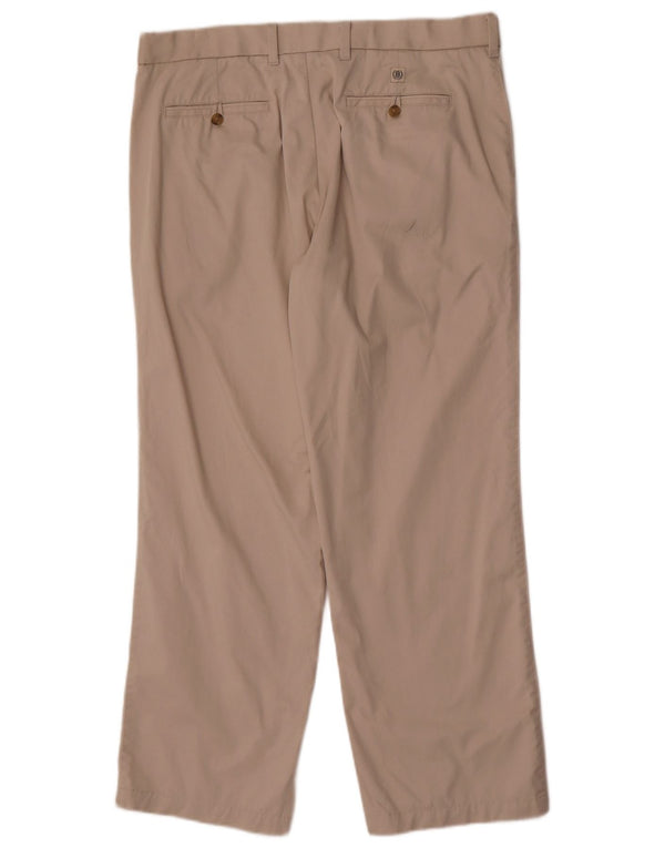 Pantaloni chino dritti da uomo Marks & Spencer W36 L29 cotone beige