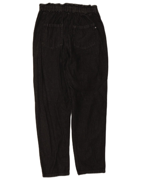 Benetton Girls High Waist Tapered Jeans 13-14 Years 3XL W28 L27 Black