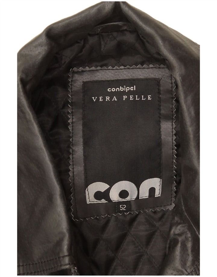 Giacca Pelle Uomo Conbipel IT 52 Large Pelle Nera