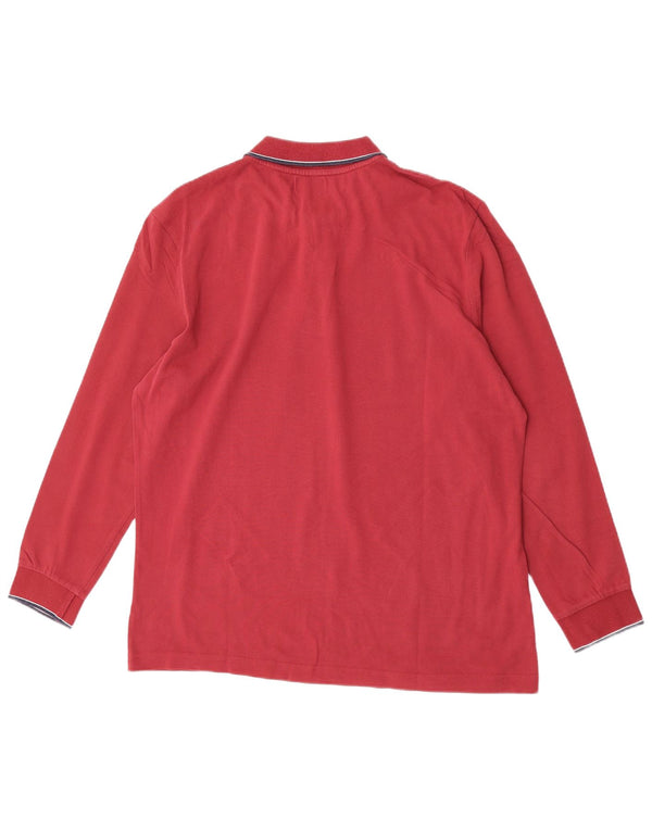 Polo Kappa da uomo a maniche lunghe XL Bordeaux