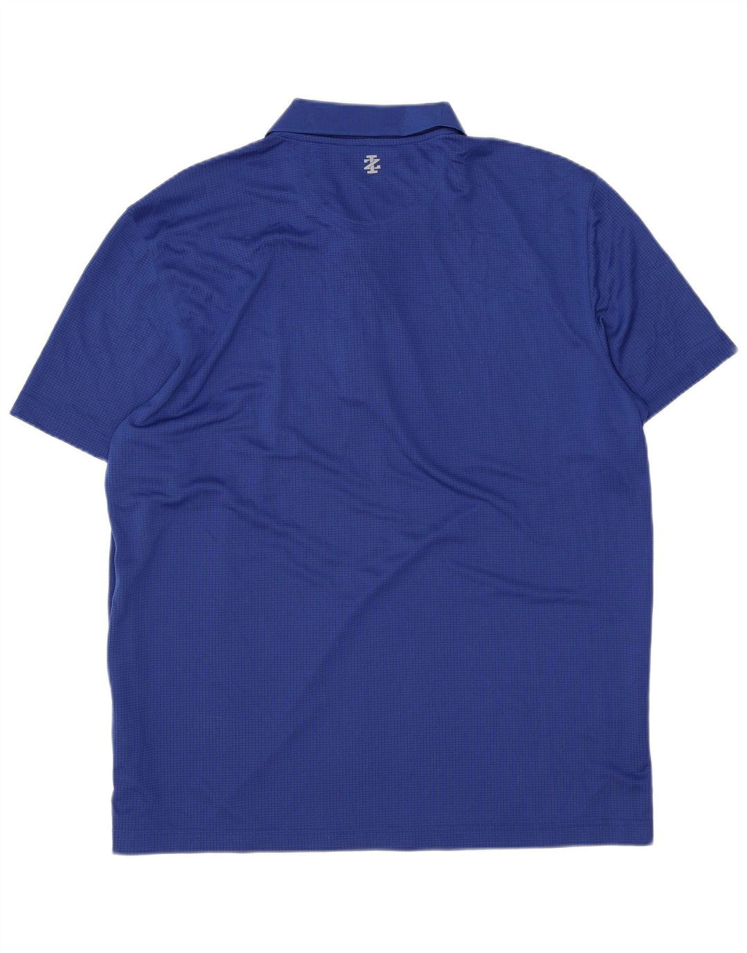 Polo da uomo Izod XL in poliestere a quadretti blu