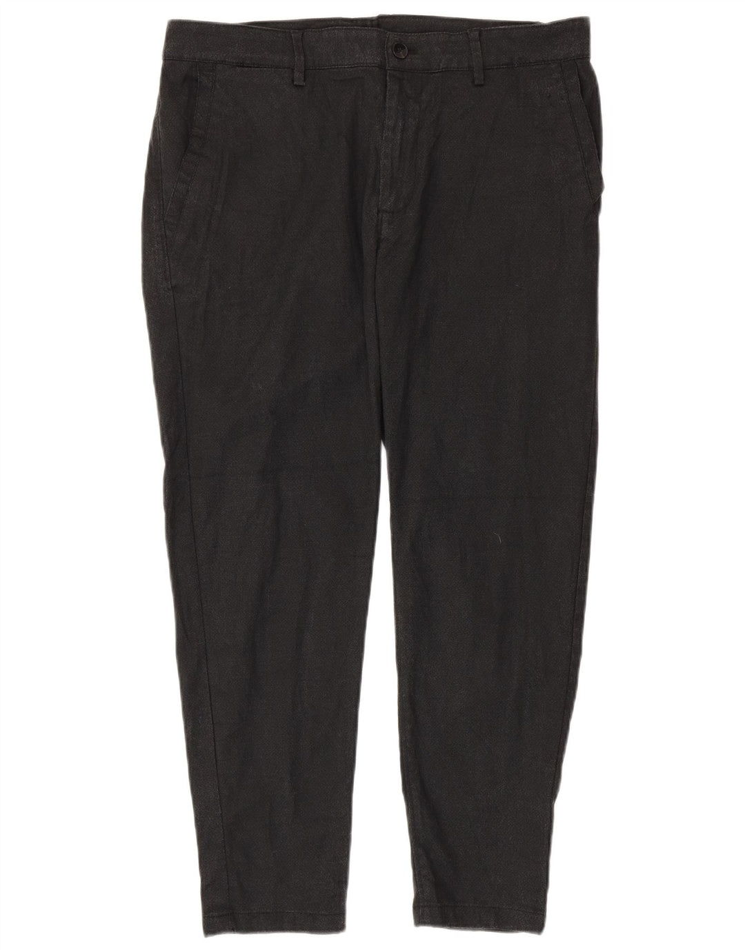 Pantaloni chino slim da uomo ZARA EU 46 XL W36 L27 poliestere grigio