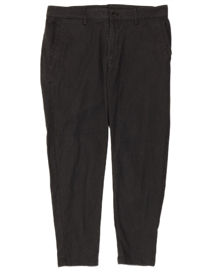 Pantaloni chino slim da uomo ZARA EU 46 XL W36 L27 poliestere grigio