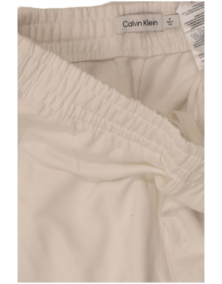 CALVIN KLEIN Pantaloni da tuta con grafica da uomo Joggers Cotone bianco medio