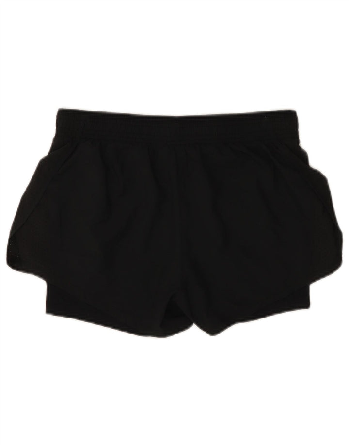 Pantaloncini sportivi NIKE Dri Fit da donna UK 10 piccoli poliestere nero